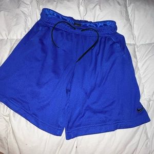 Blue Nike basketball shorts